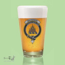 ScotsTee Shop Scottish MacKenzie Dress Modern Clan Crest Scottish Beer Glass