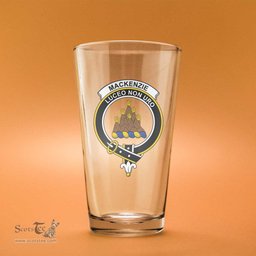 ScotsTee Shop Scottish MacKenzie Dress Modern Clan Crest Scottish Beer Glass