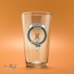 ScotsTee Shop Scottish Gordon Dress Modern Clan Crest Scottish Beer Glass
