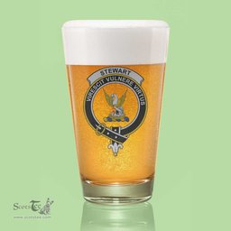 ScotsTee Shop Scottish Stewart of Appin Ancient Clan Crest Scottish Beer Glass