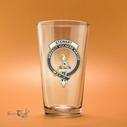 ScotsTee Shop Scottish Stewart of Appin Ancient Clan Crest Scottish Beer Glass