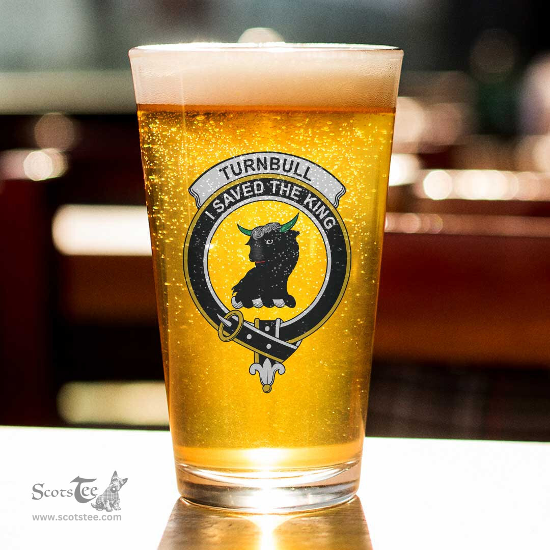 ScotsTee Shop Scottish Turnbull Dress Clan Crest Scottish Beer Glass