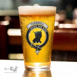 ScotsTee Shop Scottish Turnbull Dress Clan Crest Scottish Beer Glass