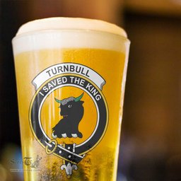ScotsTee Shop Scottish Turnbull Dress Clan Crest Scottish Beer Glass