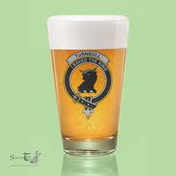 ScotsTee Shop Scottish Turnbull Dress Clan Crest Scottish Beer Glass