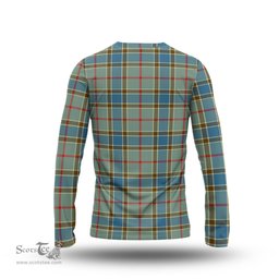 ScotsTee Shop Scottish Balfour Blue Clan Tartan Long Sleeve T Shirt