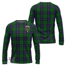 ScotsTee Shop Scottish Armstrong Clan Crest Tartan Long Sleeve T Shirt