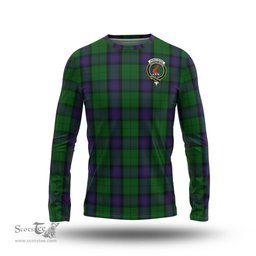 ScotsTee Shop Scottish Armstrong Clan Crest Tartan Long Sleeve T Shirt