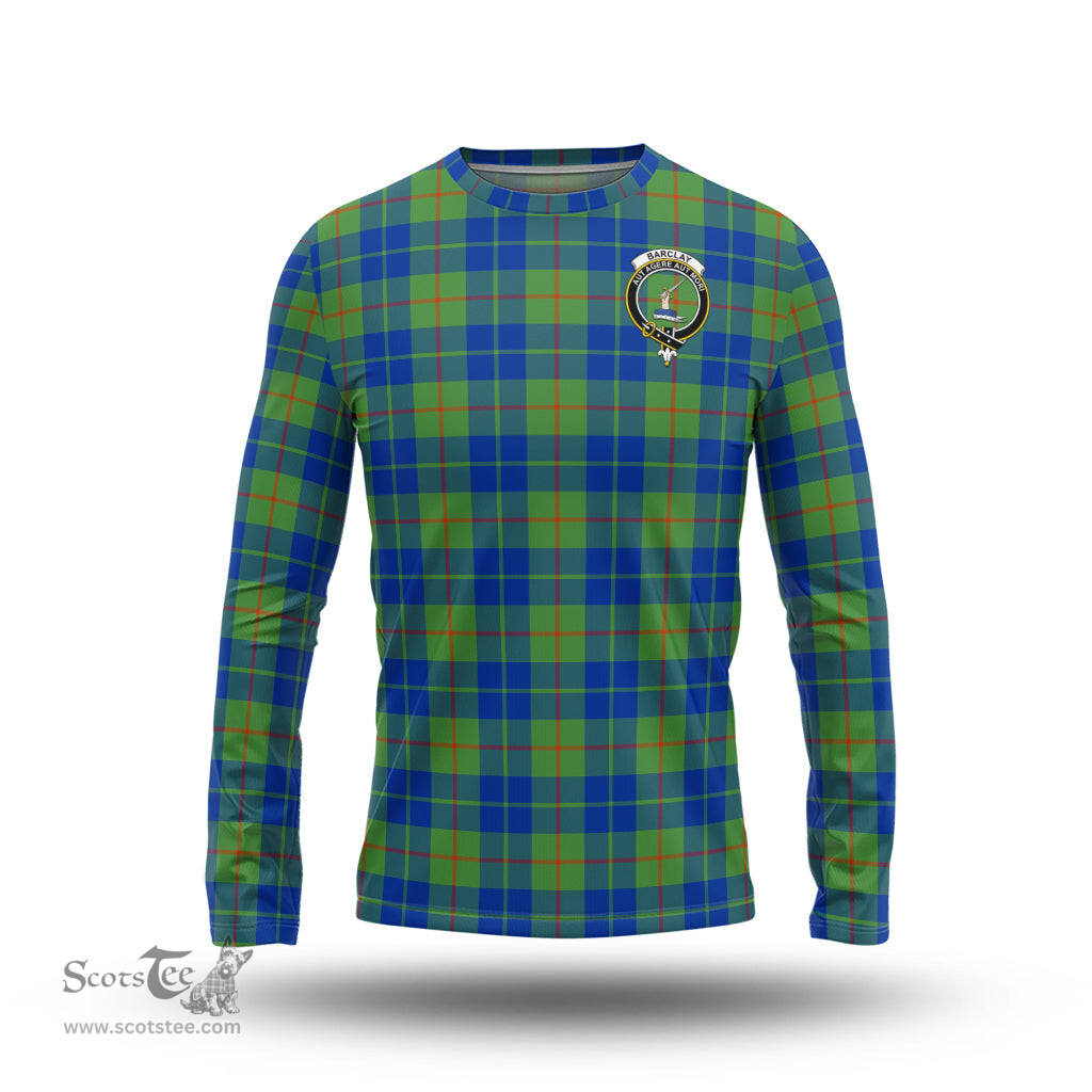 ScotsTee Shop Scottish Barclay Hunting Ancient Clan Crest Tartan Long Sleeve T Shirt