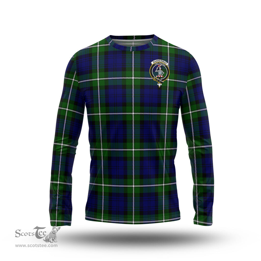 ScotsTee Shop Scottish Bannerman Clan Crest Tartan Long Sleeve T Shirt