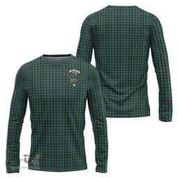 ScotsTee Shop Scottish Arbuthnot Clan Crest Tartan Long Sleeve T Shirt