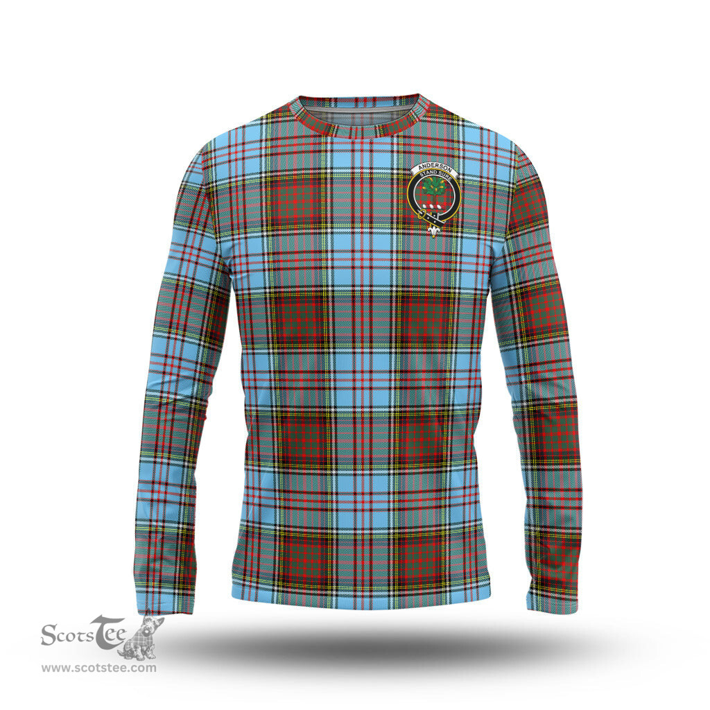 ScotsTee Shop Scottish Anderson Ancient Clan Crest Tartan Long Sleeve T Shirt