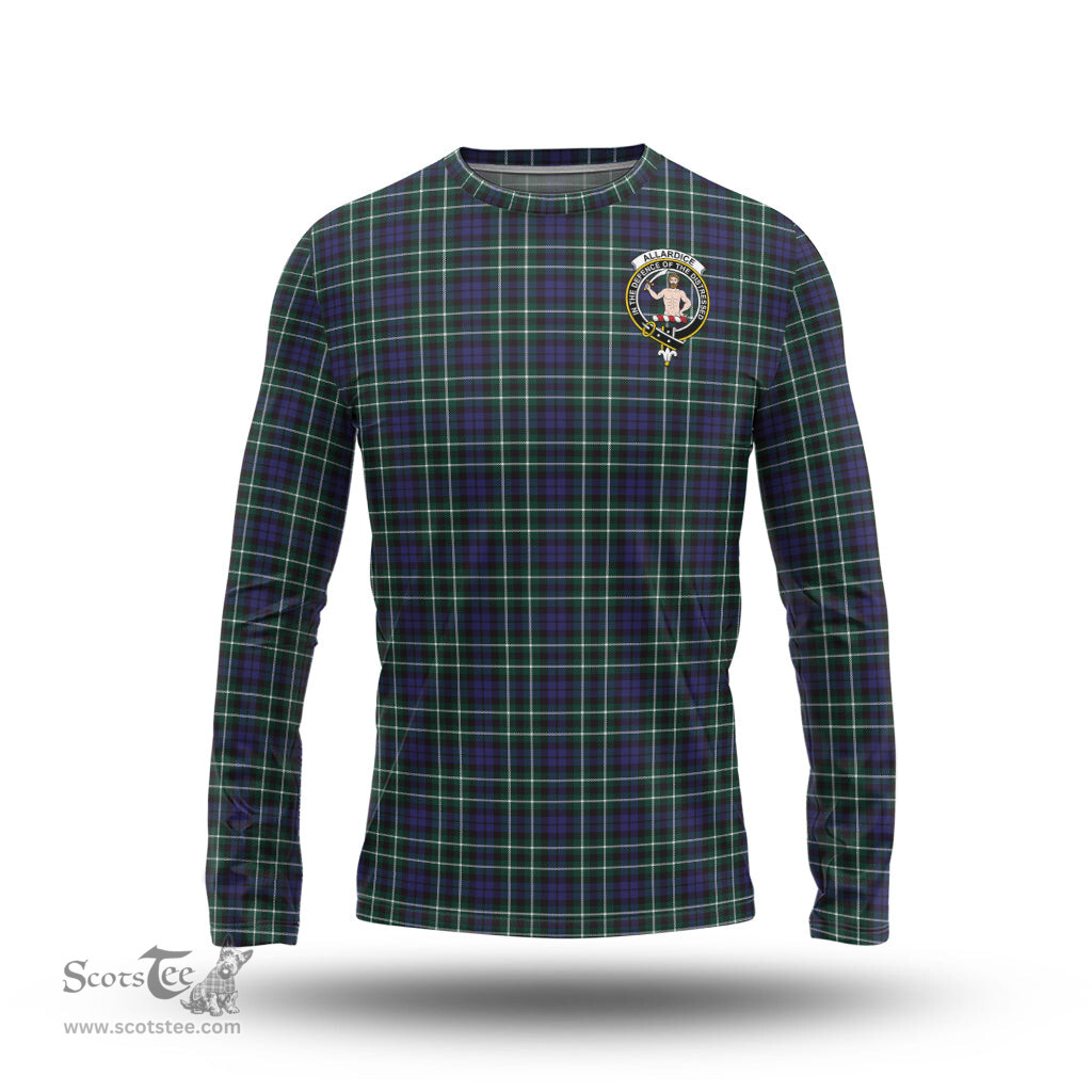 ScotsTee Shop Scottish Allardice Clan Crest Tartan Long Sleeve T Shirt