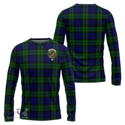 ScotsTee Shop Scottish Bannatyne Clan Crest Tartan Long Sleeve T Shirt