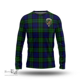ScotsTee Shop Scottish Bannatyne Clan Crest Tartan Long Sleeve T Shirt