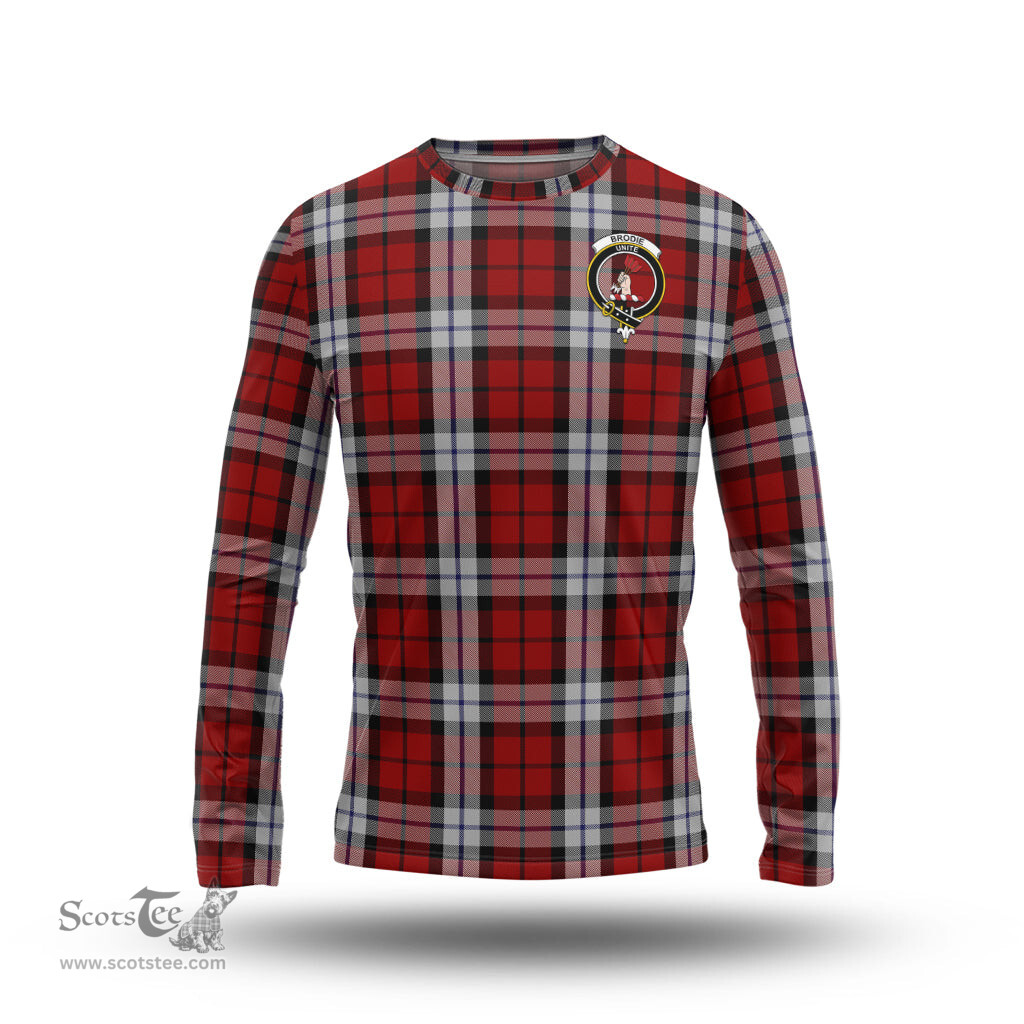 ScotsTee Shop Scottish Brodie Dress Clan Crest Tartan Long Sleeve T Shirt