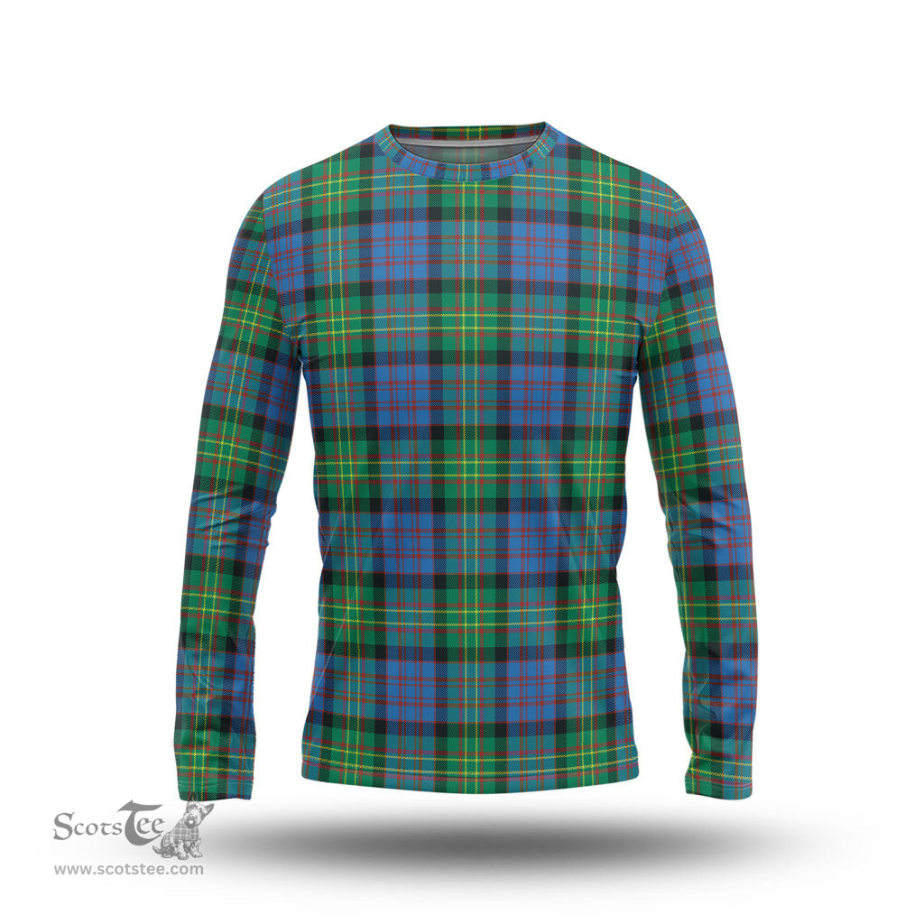 ScotsTee Shop Scottish Bowie Ancient Clan Tartan Long Sleeve T Shirt