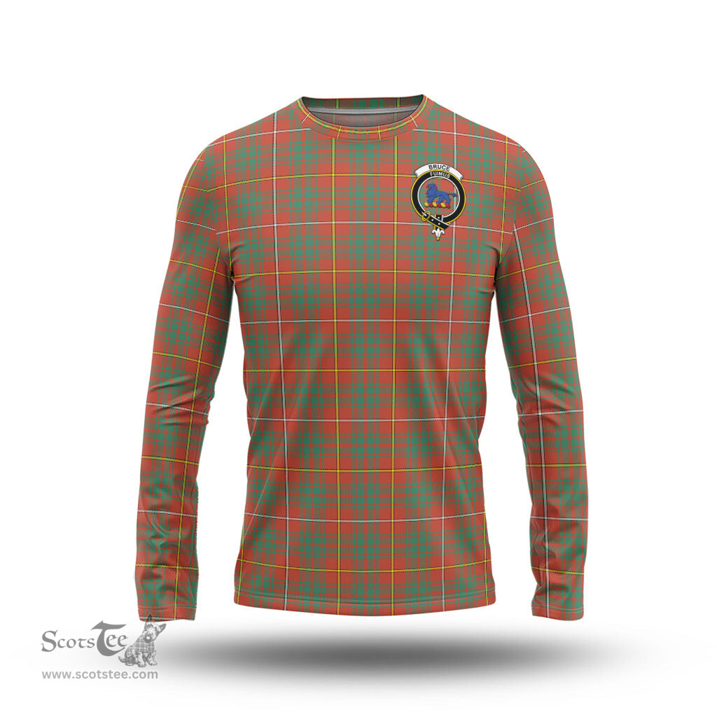 ScotsTee Shop Scottish Bruce Ancient Clan Crest Tartan Long Sleeve T Shirt