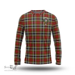 ScotsTee Shop Scottish Buchanan Old Dress Clan Crest Tartan Long Sleeve T Shirt
