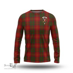 ScotsTee Shop Scottish Burns Clan Crest Tartan Long Sleeve T Shirt