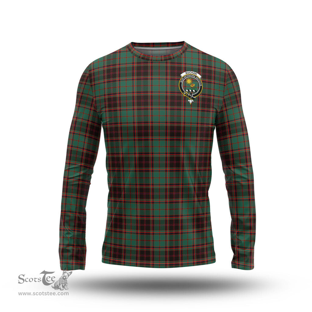 ScotsTee Shop Scottish Buchan Ancient Clan Crest Tartan Long Sleeve T Shirt