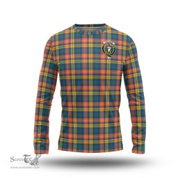ScotsTee Shop Scottish Buchanan Ancient Clan Crest Tartan Long Sleeve T Shirt