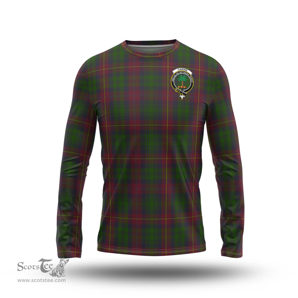 ScotsTee Shop Scottish Cairns Clan Crest Tartan Long Sleeve T Shirt