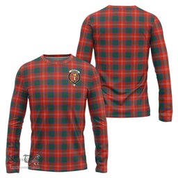 ScotsTee Shop Scottish Chisholm Ancient Clan Crest Tartan Long Sleeve T Shirt