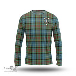 ScotsTee Shop Scottish Cathcart Clan Crest Tartan Long Sleeve T Shirt