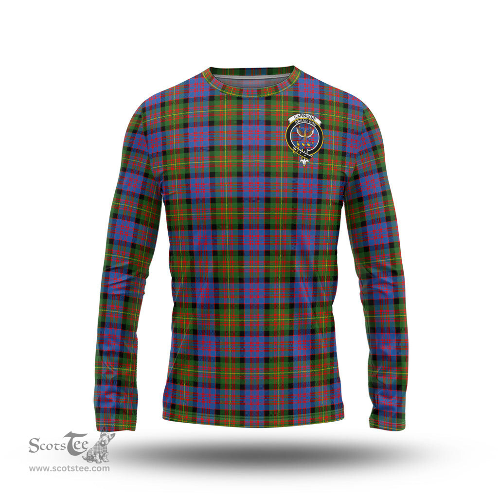 ScotsTee Shop Scottish Carnegie Ancient Clan Crest Tartan Long Sleeve T Shirt