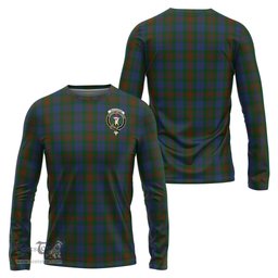 ScotsTee Shop Scottish Buchanan Hunting Clan Crest Tartan Long Sleeve T Shirt