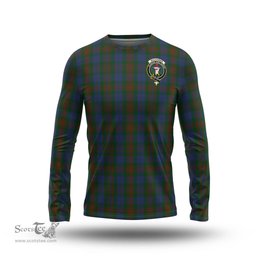 ScotsTee Shop Scottish Buchanan Hunting Clan Crest Tartan Long Sleeve T Shirt