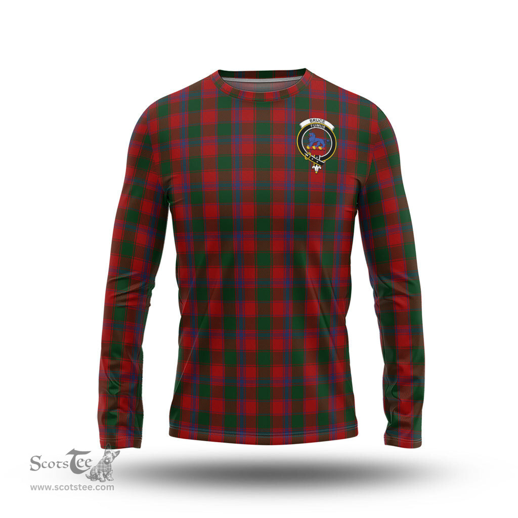 ScotsTee Shop Scottish Bruce Old Clan Crest Tartan Long Sleeve T Shirt