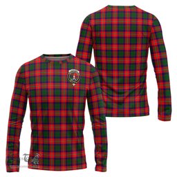 ScotsTee Shop Scottish Charteris Clan Crest Tartan Long Sleeve T Shirt