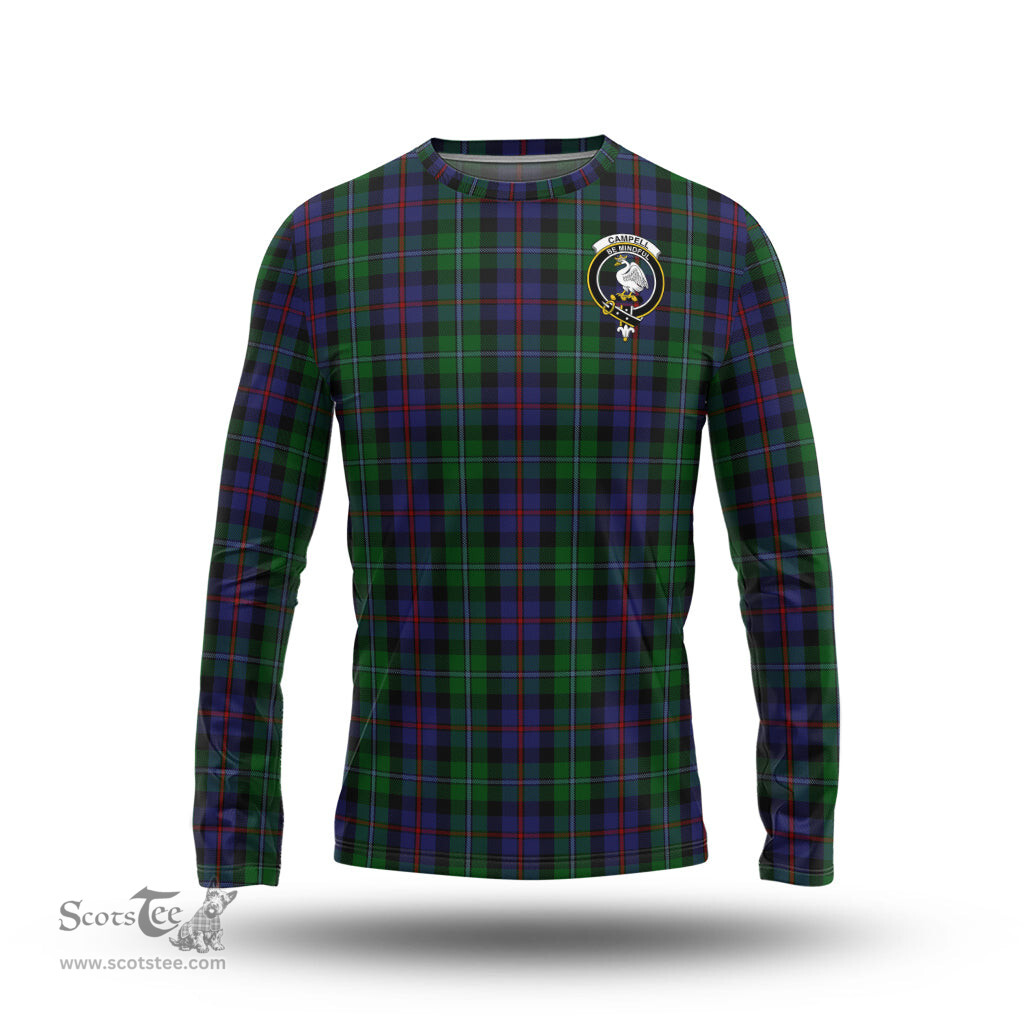 ScotsTee Shop Scottish Campbell of Cawdor Clan Crest Tartan Long Sleeve T Shirt