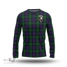 ScotsTee Shop Scottish Campbell of Cawdor Clan Crest Tartan Long Sleeve T Shirt