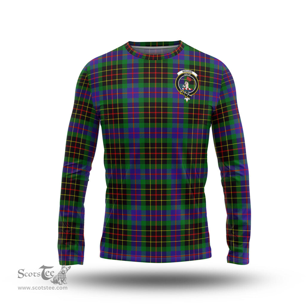 ScotsTee Shop Scottish Brodie Hunting Modern Clan Crest Tartan Long Sleeve T Shirt