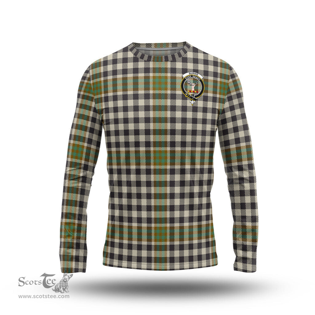 ScotsTee Shop Scottish Burns Check Clan Crest Tartan Long Sleeve T Shirt