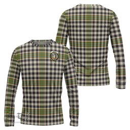 ScotsTee Shop Scottish Burns Check Clan Crest Tartan Long Sleeve T Shirt