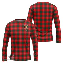 ScotsTee Shop Scottish Chisholm Modern Clan Crest Tartan Long Sleeve T Shirt