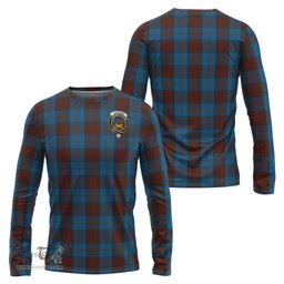 ScotsTee Shop Scottish Cameron Hunting Clan Crest Tartan Long Sleeve T Shirt