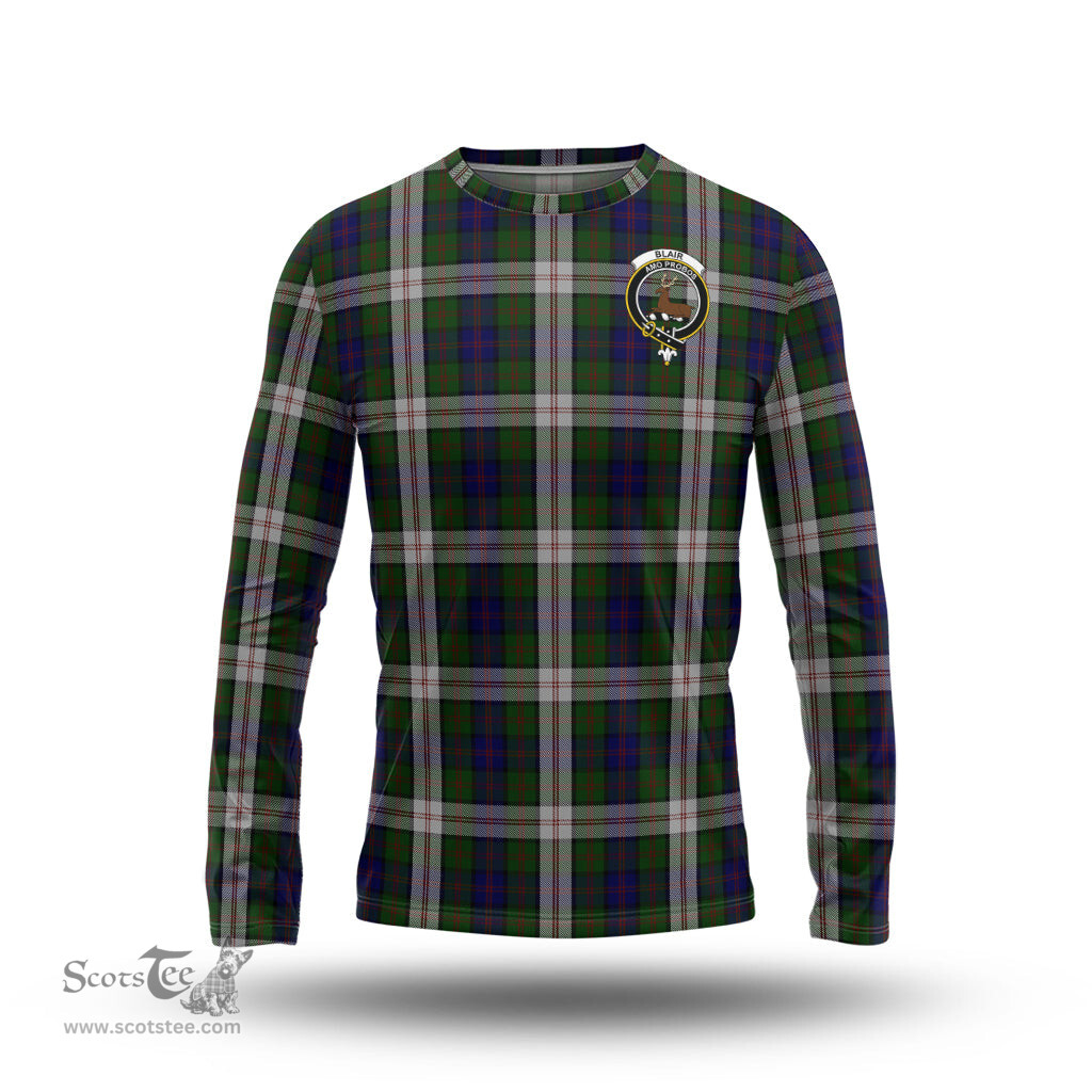 ScotsTee Shop Scottish Blair Dress Clan Crest Tartan Long Sleeve T Shirt
