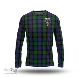 ScotsTee Shop Scottish Blair Clan Crest Tartan Long Sleeve T Shirt