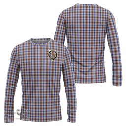 ScotsTee Shop Scottish Boswell Clan Crest Tartan Long Sleeve T Shirt
