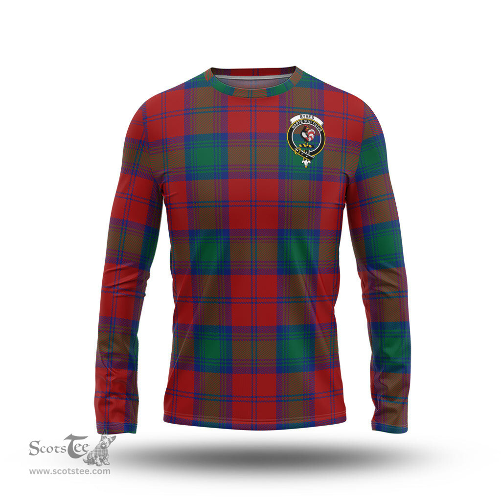 ScotsTee Shop Scottish Byres (Byses) Clan Crest Tartan Long Sleeve T Shirt