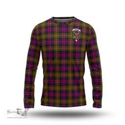 ScotsTee Shop Scottish Carnegie Modern Clan Crest Tartan Long Sleeve T Shirt