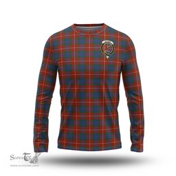 ScotsTee Shop Scottish Fraser Ancient Clan Crest Tartan Long Sleeve T Shirt