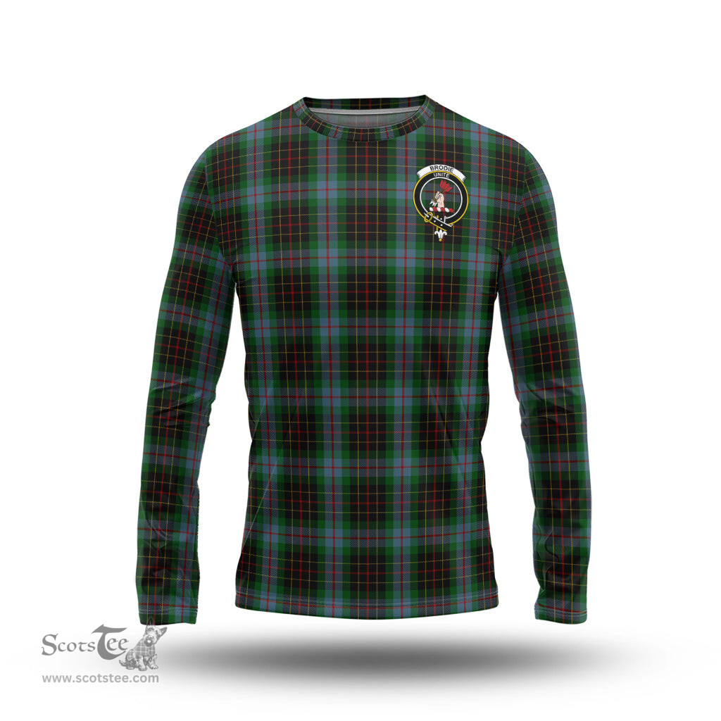 ScotsTee Shop Scottish Brodie Hunting Clan Crest Tartan Long Sleeve T Shirt