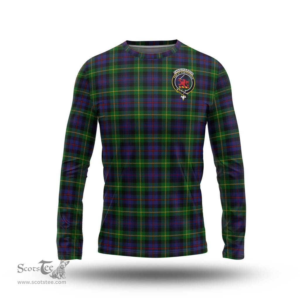 ScotsTee Shop Scottish Farquharson Clan Crest Tartan Long Sleeve T Shirt