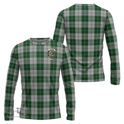 ScotsTee Shop Scottish Erskine Green Clan Crest Tartan Long Sleeve T Shirt